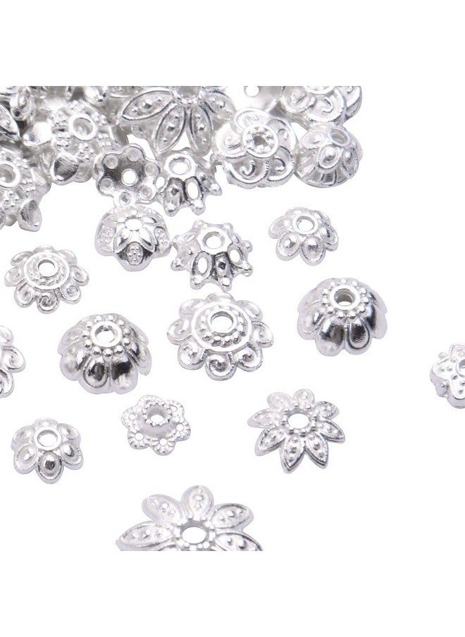 BronaGrand 100 Gram(About 180 350Pcs) Bead Caps Metal Spacers Jewelry Findings Accessories For Bracelet Necklace Jewelry Making Silver  - Image 4