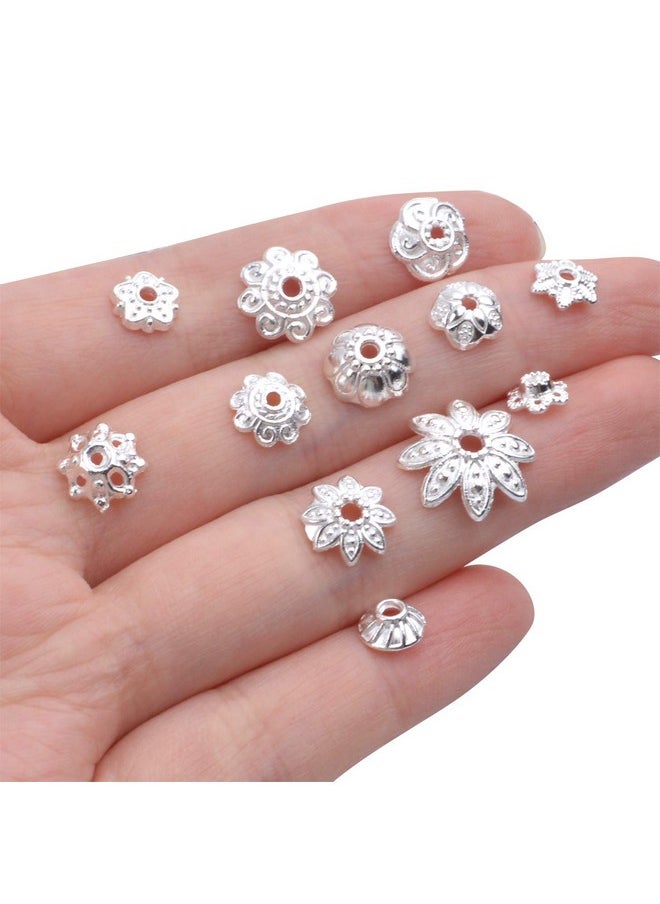 BronaGrand 100 Gram(About 180 350Pcs) Bead Caps Metal Spacers Jewelry Findings Accessories For Bracelet Necklace Jewelry Making Silver  - Image 2