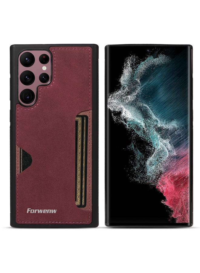 Case For Samsung Galaxy S22 Ultra 5G F5 Series Integrated Card Bag Phone Case