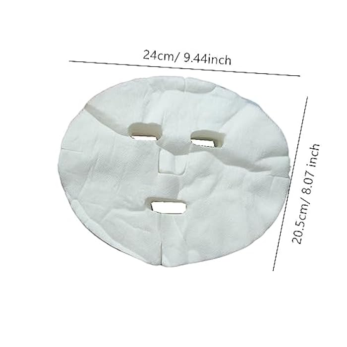 Jilukibo Pre-cut Cotton Facial Mask Paper Sheets with 100 Pcs Eye Mask Paper, Disposable White DIY Natural Spa Skin Care Fiber Paper for Women, Non Woven Beauty Face Masks for Home Spa Travel (100 Pack ) - Image 2