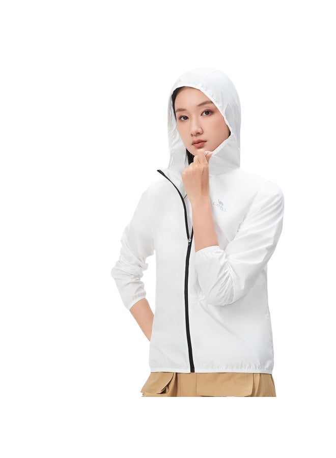 كاميل سترة واقية من الشمس Cool White Camel 25 للصيف، ملابس رياضية خفيفة الوزن، ملابس خارجية قابلة للتنفس للنساء والرجال، ملابس واقية من الظل - Image 1