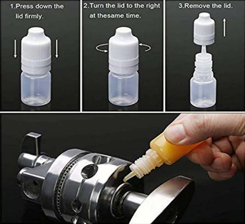 DIY Crafts Pack Of 15 Pcs 10ml Empty Plastic Dropper Bottles Eye Liquid Screw Cap Secure Lids Pack Of 15 Pcs 10ml - Image 3