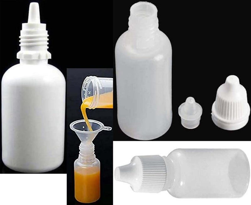 DIY Crafts Pack Of 15 Pcs 10ml Empty Plastic Dropper Bottles Eye Liquid Screw Cap Secure Lids Pack Of 15 Pcs 10ml - Image 1