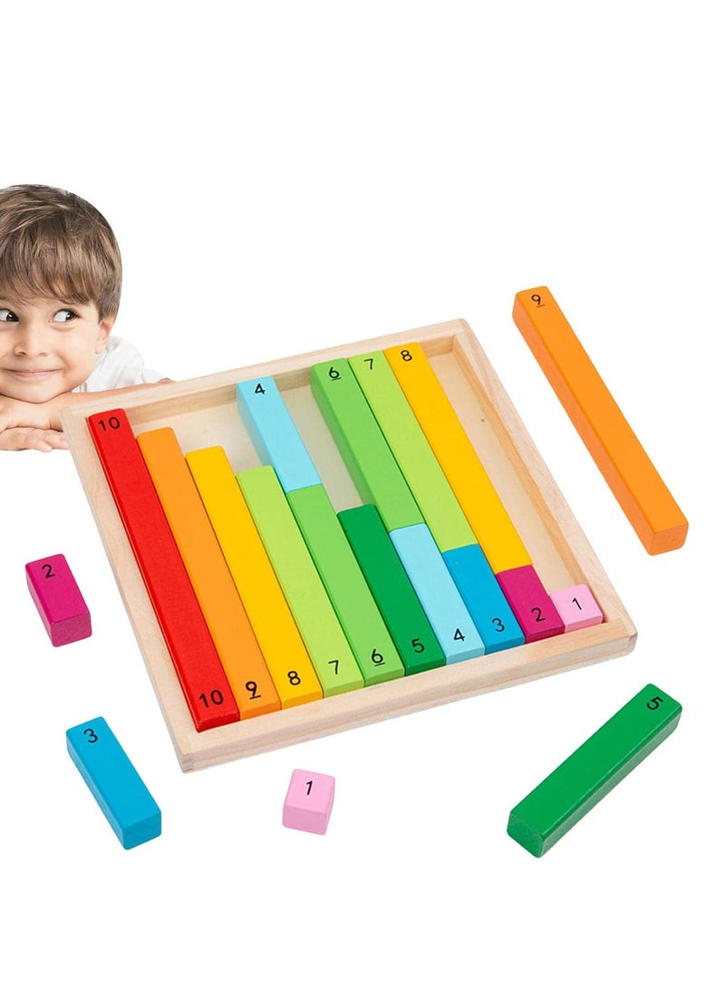 Number Learning Sticks | Creative Math Learning Fun Kit,Colourful Numerical Rods for Early Development, Classroom, Kids' Education, Math Learning Toy - Image 1