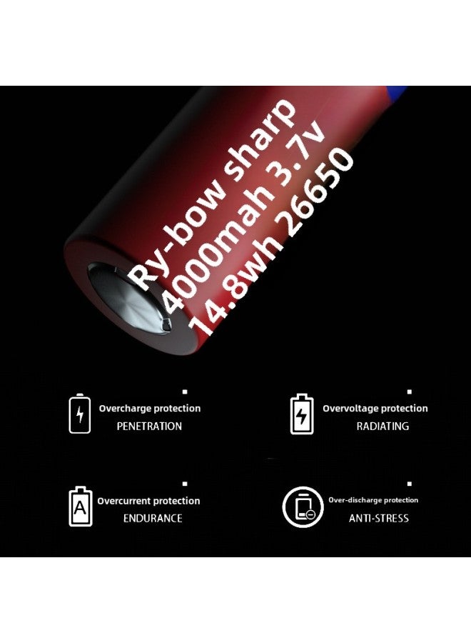 Generic Ruibao Product Genuine 3.7V18650 Lithium Battery Column Flat Rechargeable 26650 Flashlight Special-Color:No. 3 Dry Batteries In A Set Of Three - Image 2
