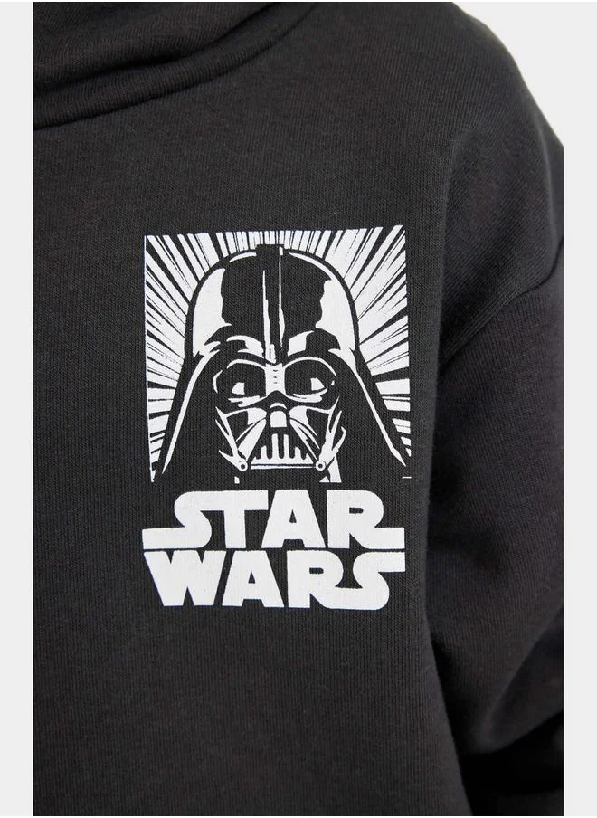 DeFacto Regular Fit Graphic Print Hooded Sweatshirt by Styli