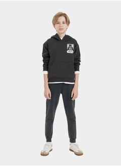 DeFacto Regular Fit Graphic Print Hooded Sweatshirt by Styli  - Image 2