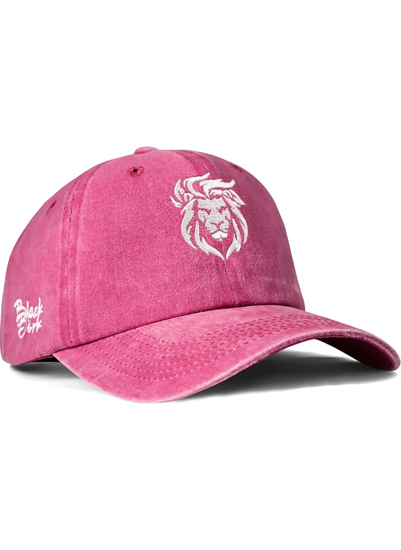 Black Börk Blackbörk Baseball Lion - 9 Unisex Vintage Pink Hat (Cap)