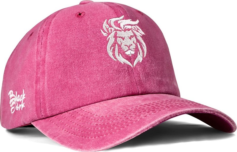 Black Börk Blackbörk Baseball Lion - 9 Unisex Vintage Pink Hat (Cap)  - Image 1
