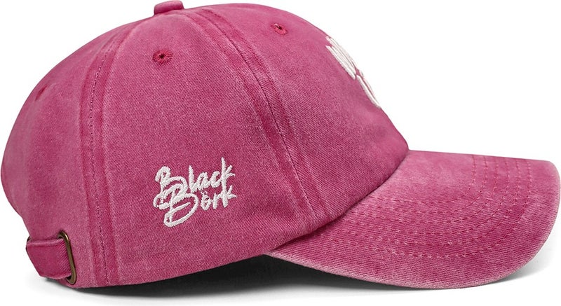 Black Börk Blackbörk Baseball Lion - 9 Unisex Vintage Pink Hat (Cap)  - Image 2