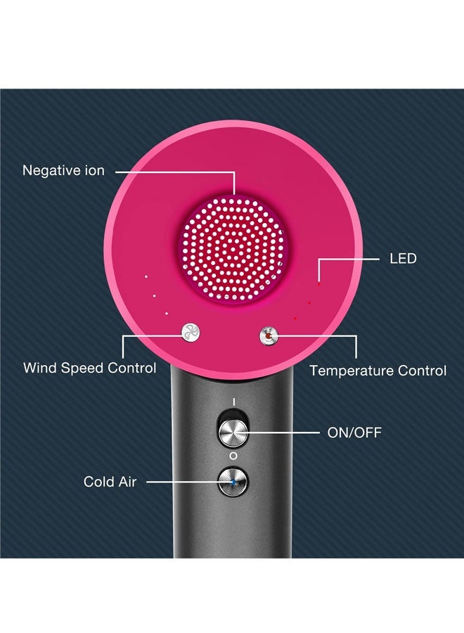 عام مجفف شعر أيوني احترافي بقوة 1600 واط - مجفف شعر سريع الجفاف مع تحكم حراري، منخفض الضوضاء، يتضمن موزع شعر ومكثف لتصفيف مثالي - Image 3