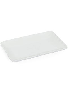 Onde Porcelain Rectangular Plate, White - 20x13 cm - pzsku/Z7BB22A383F5331311AB4Z/45/_/1715799777/0e6e9e42-228f-45df-95e3-c1f61d5b6cdd