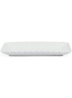 Onde Porcelain Rectangular Plate, White - 20x13 cm - pzsku/Z7BB22A383F5331311AB4Z/45/_/1715799779/7b10dcc1-08f5-456d-a88a-63cfecaac6a7