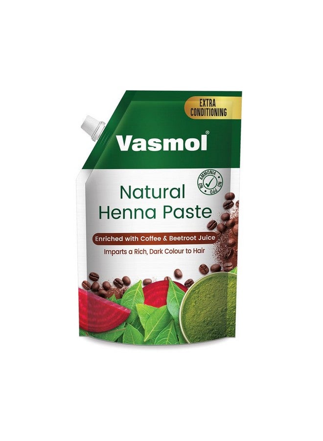 Vasmol Natural Henna Paste Ii Ready To Use Henna Paste Ii Natural Brown Colour To Hair With Extra Conditioning Ii 100% Pure Henna, 200 Gm - Image 1