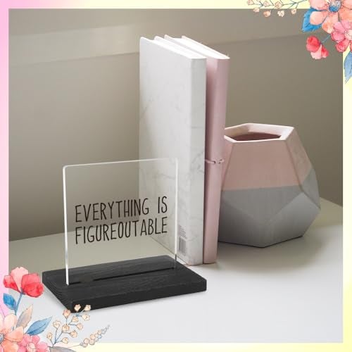 FOUGSTA Motivational Desk Decor - Funny Quote for Desk, Boss Gag Gift for Men & Women, Positive Affirmation Gifts - XXY50, Transparent - Image 2
