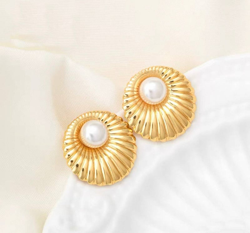 حلق أستانليس ستيل ذهبي - Image 2