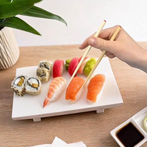 BambooMN Premium 5.9" - Mini Bamboo Chopsticks, Pocket Sized, Smaller Sized for Training, and Travel - 6 Pairs - Image 3