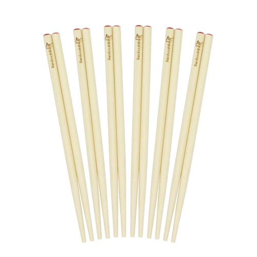 BambooMN Premium 5.9" - Mini Bamboo Chopsticks, Pocket Sized, Smaller Sized for Training, and Travel - 6 Pairs - Image 1