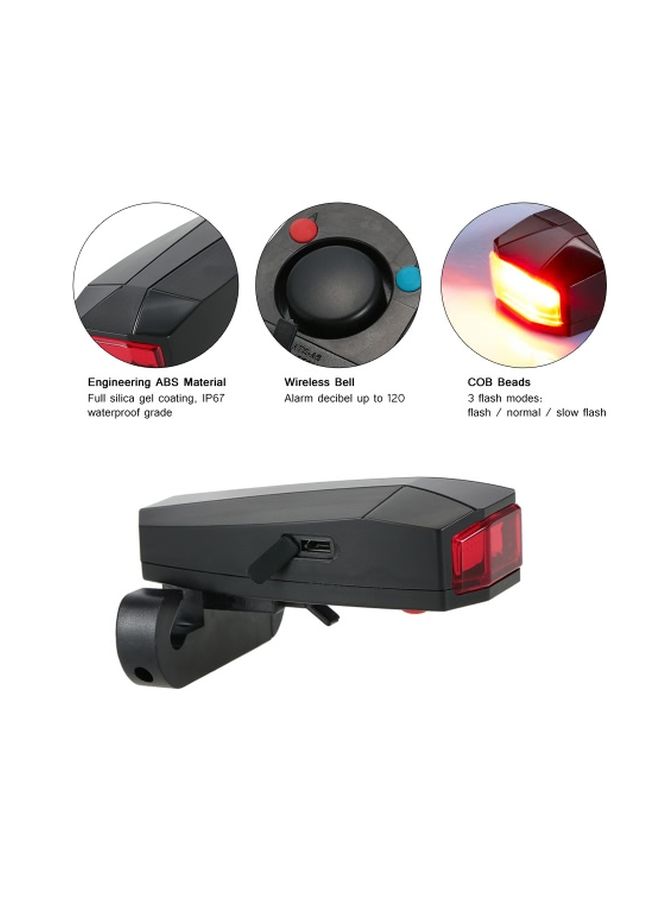 إسكدنيا ضوء خلفي للدراجة مع إنذار مضاد للسرقة - Image 5