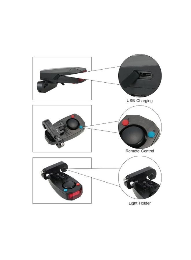 إسكدنيا ضوء خلفي للدراجة مع إنذار مضاد للسرقة - Image 4