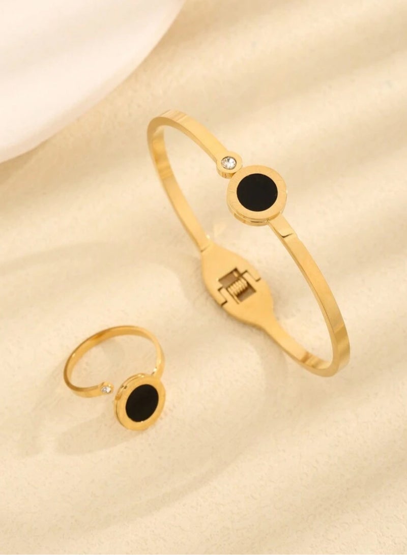Luxury And Elegant Women's Bracelet u0026 One Size Ring Set  - Image 3