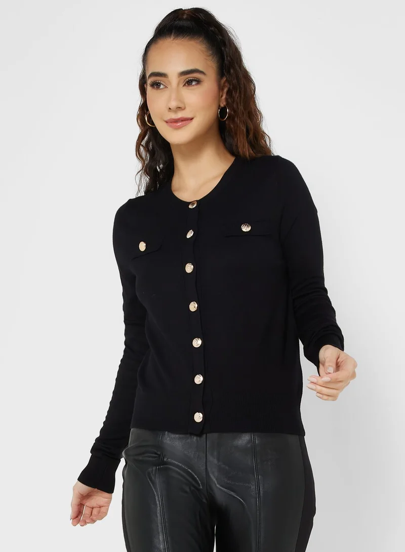 BRAVE SOUL Knitted Cardigan With Pocket Detail