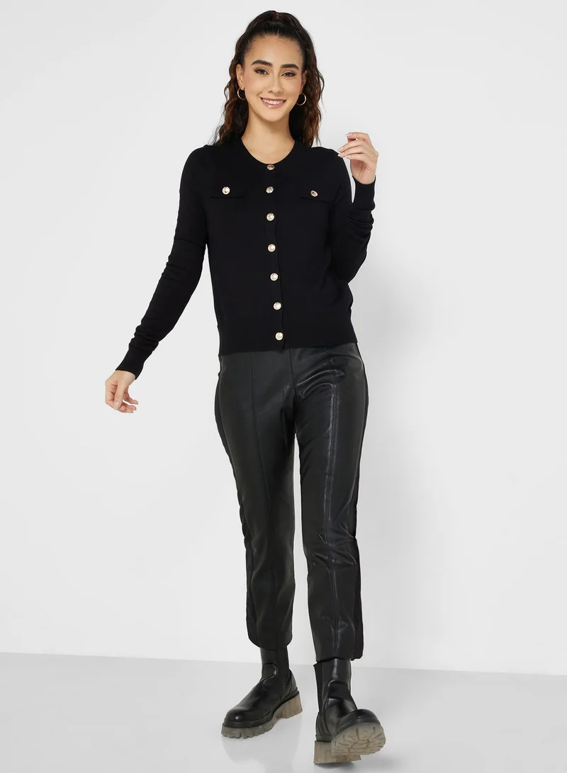 BRAVE SOUL Knitted Cardigan With Pocket Detail