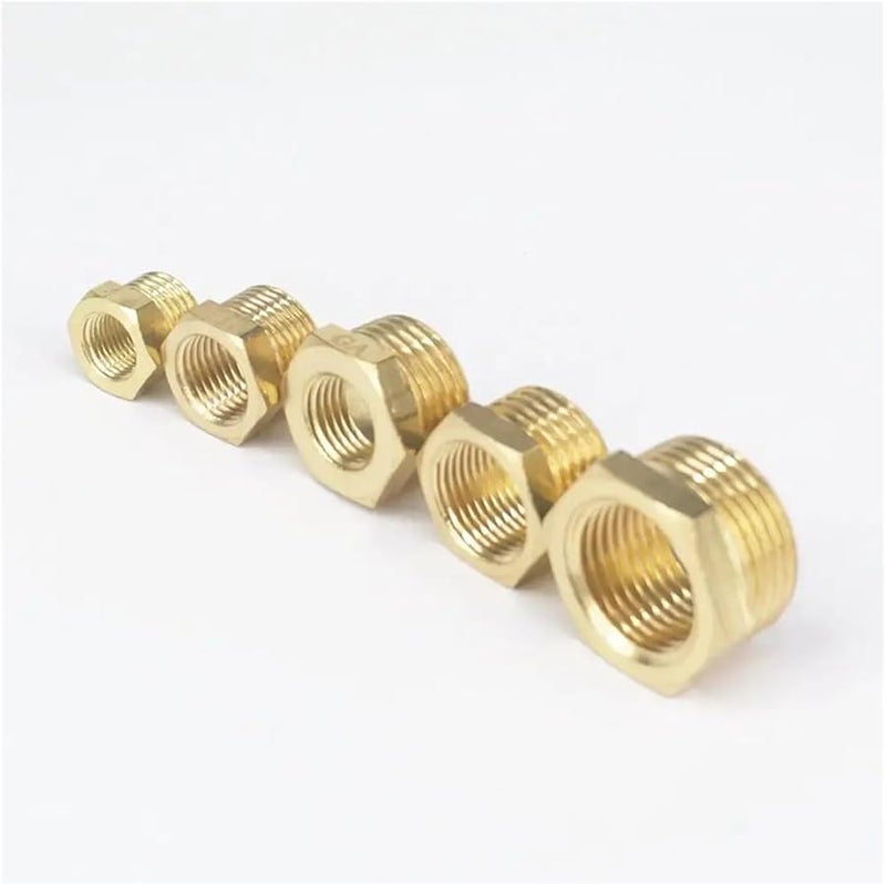 Brass M8x0 75 To 1 2 Inch BSP Male Reducer Fitting For Gas Water Fuel Pressure Gauge - Image 2