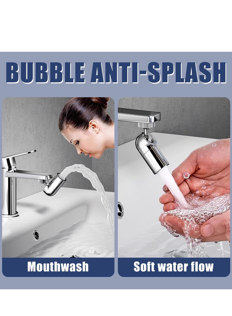 SYOSI 2 Pack Faucet Extender, 720° Swivel Faucet Aerator, 2 Water Outlet Modes, Faucet Extender for Kitchen 55/64 inch Female Thread, Kitchen Sink Aerator Chrome - Image 4