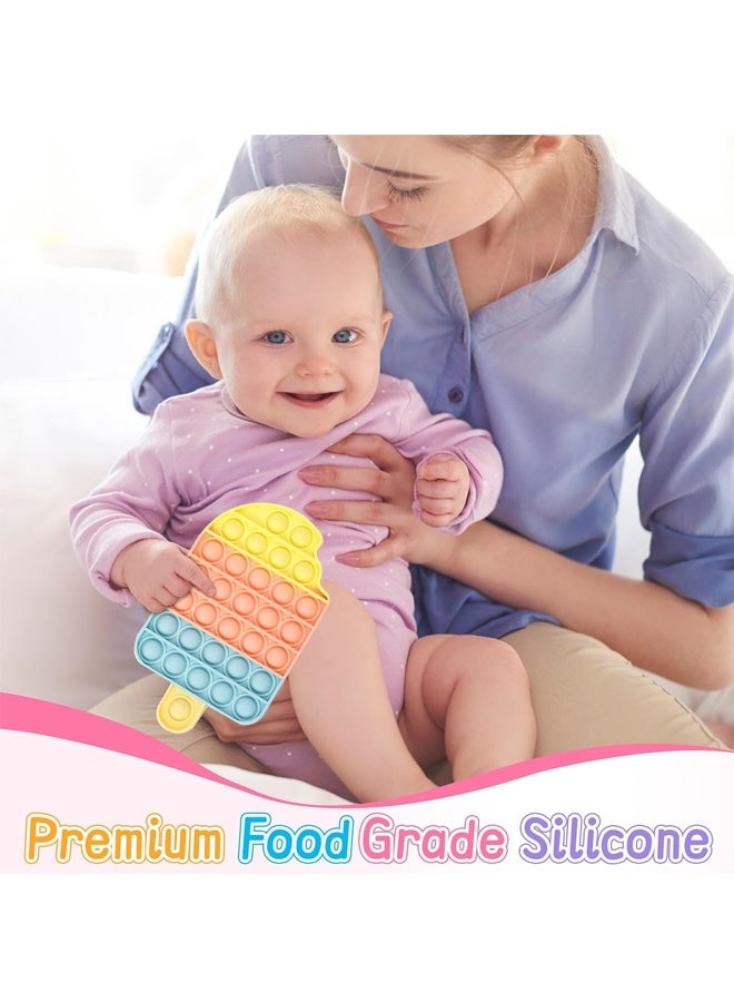 Halamodo Push Bubble Fidgets Toys, Ice Cream Sensory Toy Gift for Toddler Kids Boys Girls Age 3 4 5-7 9 Classroom Prize Interactive Game Party Favors Autism Special Need Stress Relief ﻿ - Image 2