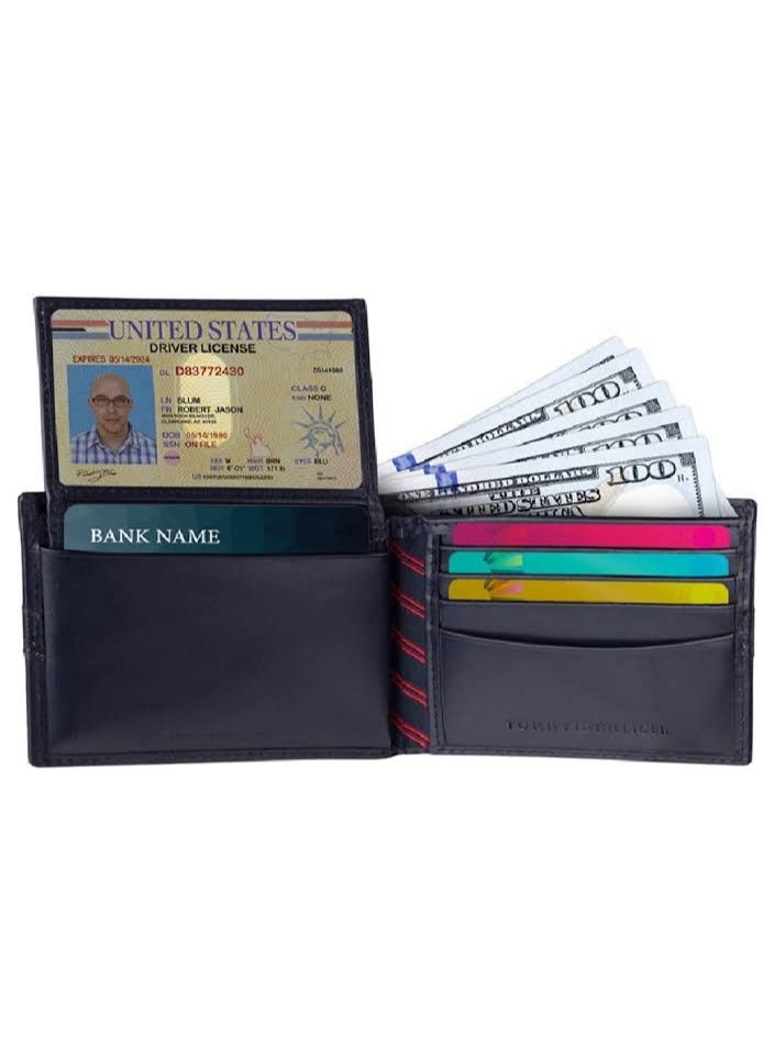 Tommy Hilfiger Men's Genuine Leather Passcase Wallet with ID Window and Multiple Card Slots31TL22X06331TL22X063