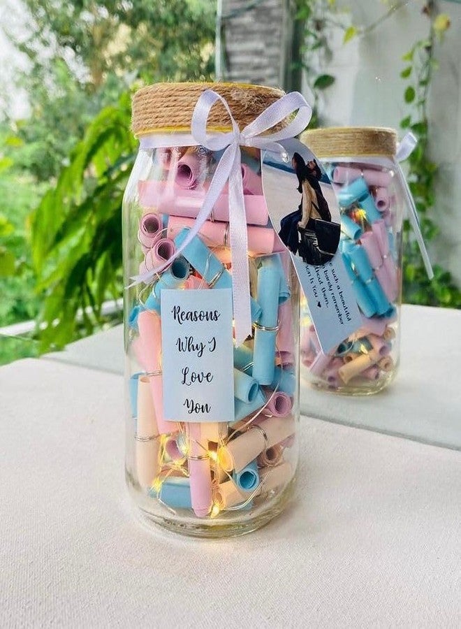 ANISHOP Reasons Why I Love You Gift Jar with Fairy Lights | Romantic Gift for Girlfriend, Boyfriend, Wife & Husband | Valentine, Anniversary & Birthday Surprise with 50 Love Notes - Image 1