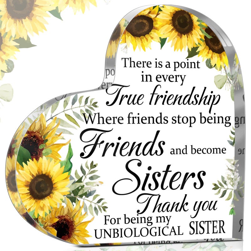 هدايا سبيريل للأصدقاء للنساء لوحة صداقة أفضل هدية تخرج أفضل زهرة أخت عيد ميلاد شكر هدية للإناث أكريليك صداقة بأسلوب جديد