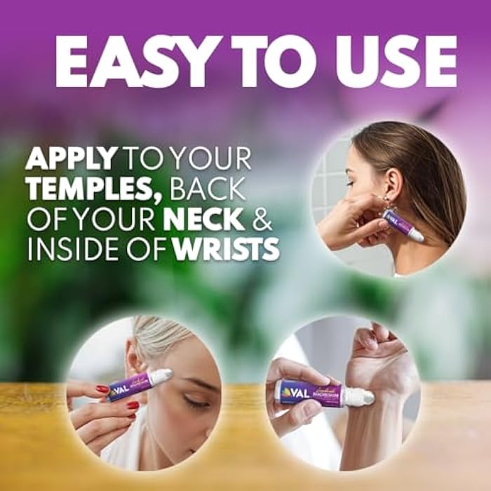 VAL Lombardi Magnesium Stick Rollon with Peppermint & Other Essential Oils - Cooling Comfort for Your Head. Metal Roller. Made in the USA. 10 ml. - Image 5