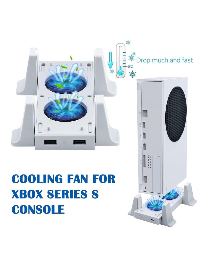 Cooling Fan Tower Stand for Xbox Series S Console, 3 Levels Adjustable Fan Speed, with Type-C Power In, USB Charging and Data Transfer Ports - Image 3