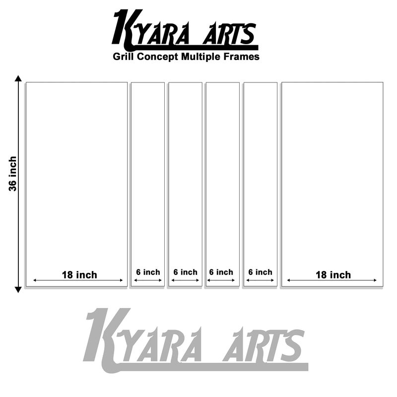 KYARA ARTS KYARA ARTS new concept grill big size Multiple Frames, Beautiful Wall art Painting for Living Room, Bedroom, Office, Hotels, Drawing Room Wooden Framed Digital Painting (60inch x 36inch) vv3660_10_06  - Image 2