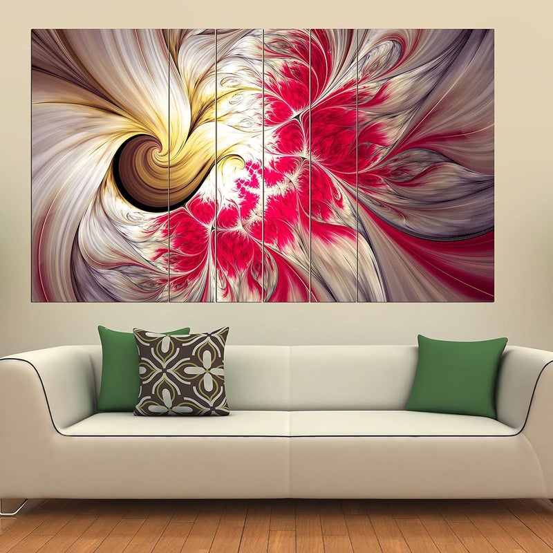 KYARA ARTS KYARA ARTS new concept grill big size Multiple Frames, Beautiful Wall art Painting for Living Room, Bedroom, Office, Hotels, Drawing Room Wooden Framed Digital Painting (60inch x 36inch) vv3660_10_06  - Image 1