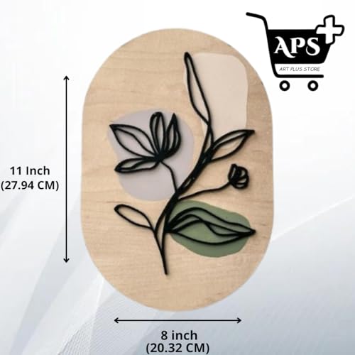 APS ART PLUS STORE 3D Wooden Flower Design Wall Sculpture for Wall Decor, Decorative Item for Living Room, Hall, Bedroom, Kitchen, Office (11 x 8 Inch) - Image 4