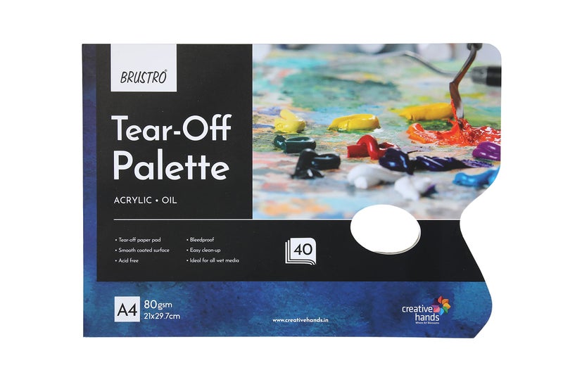 Brustro Tear Off Paper Palette A4 Size (40 Sheets) 80gsm - Image 2