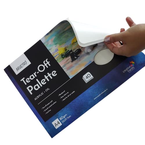Brustro Tear Off Paper Palette A4 Size (40 Sheets) 80gsm - Image 1