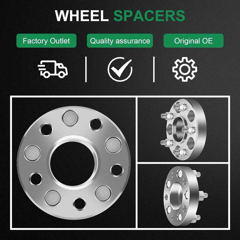 SCITOO 2 قطع 20 مم محولات فواصل العجلات 5x100 إلى 5x112 مع مسامير 14x1.5 - Image 3
