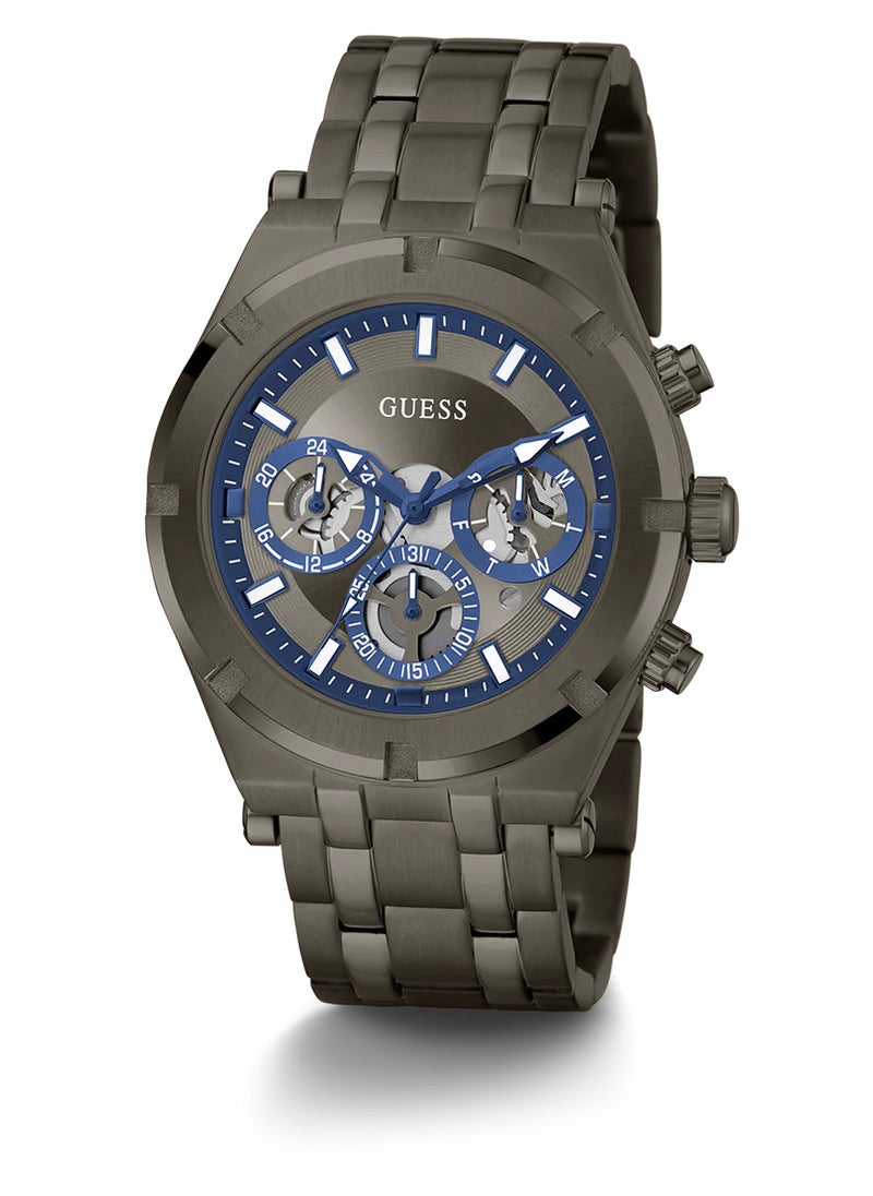 GUESS ساعة يد رجالية من الستانلس ستيل بعقارب دائرية الشكل GW0260G3 - 44 ملم  - Image 5