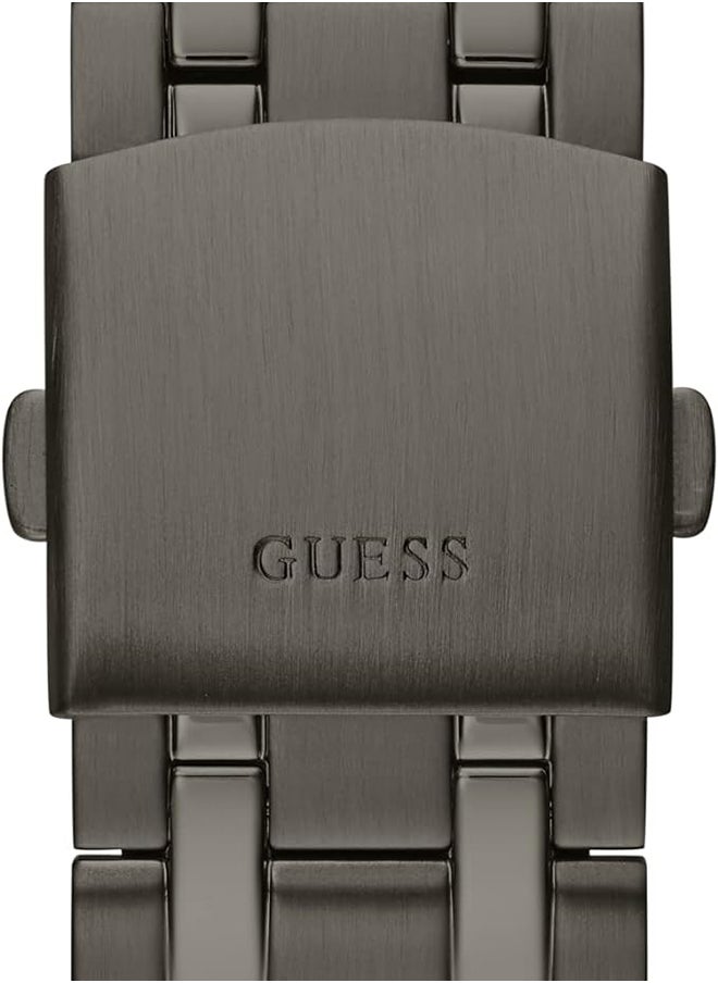 GUESS ساعة يد رجالية من الستانلس ستيل بعقارب دائرية الشكل GW0260G3 - 44 ملم  - Image 4