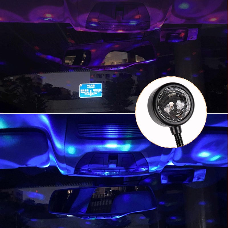 Dickno USB Star Night Light Projector, Portable Car Roof Sound Activated Atmosphere Lamp, Adjustable Auto Interior Atmosphere Decorative Light for Vehicle, Bedroom, Ceiling, Party - Image 4