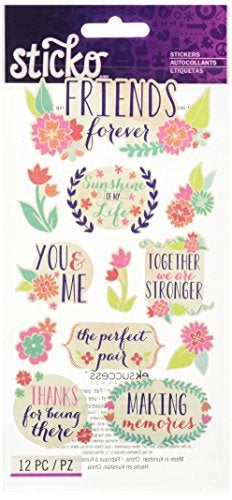 Sticko , Friends, 12 Stickers, Multicolor - Image 2