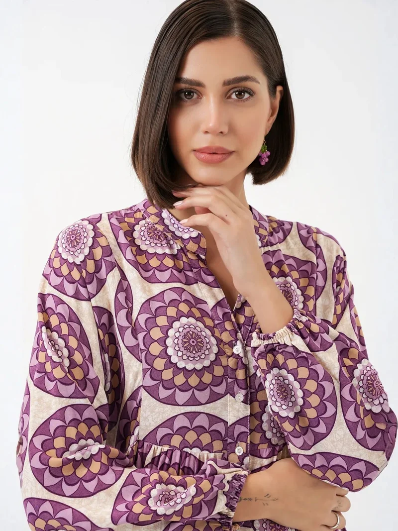 بيغ دارت BDART Patterned V-Neck Maxi Dress