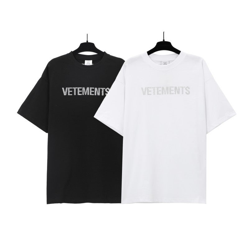 Vtm Letter American Trendy Brand No Pography Printed Loose Washed Distressed Short-Sleeved T-Shirt Couple Wear Special Cute - Image 4