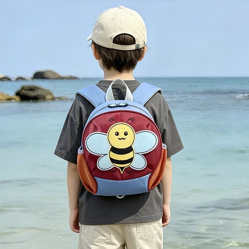 Kids Backpack Butterfly Design 2-4 Years, Anti-Lost Safety Leash，Large Capacity Waterproof Lightweight Spine-Protective Kindergarten Bag - Image 2