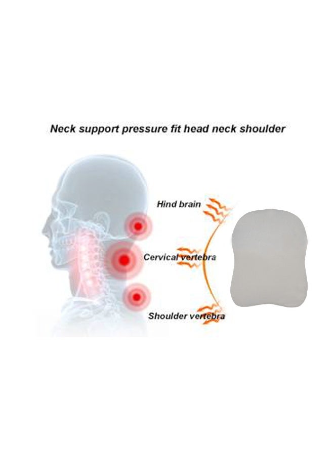 3 اكس ار وسادة رقبة للسيارة من 3XR مصنوعة من الإسفنج المرن عالي الجودة - وسادة دعم مريحة للرأس والرقبة والأكتاف، مسامية ومخففة للألم، مناسبة للسفر في السيارة/المكتب/المنزل - تصميم عالمي، لون رمادي - 3808 - Image 4