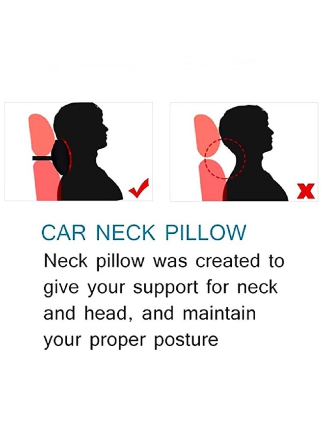 3 اكس ار وسادة رقبة للسيارة من 3XR مصنوعة من الإسفنج المرن عالي الجودة - وسادة دعم مريحة للرأس والرقبة والأكتاف، مسامية ومخففة للألم، مناسبة للسفر في السيارة/المكتب/المنزل - تصميم عالمي، لون رمادي - 3808 - Image 5